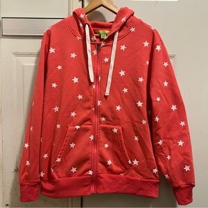 Vintage Star Print Pink Hoodie!